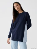 LCW EVERYDAY Lacivert Oversize Soft Touch Kadın Tunik thumbnail 1