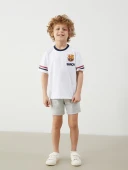 LCW Kids Gri Beli Lastikli Basic Erkek Çocuk Şort thumbnail 2