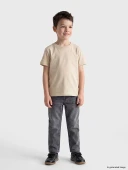 LCW Kids Bej Basic Erkek Çocuk Tişört thumbnail 2