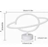 Neon Işıklı Satürn Lamba Pil+usb Mz-503 thumbnail 2