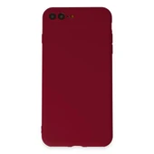 Apple İphone 7 Plus Kılıf First Silikon - Bordo thumbnail 1