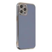 Apple İphone 12 Pro Max Kılıf Volet Silikon - Mavi thumbnail 1