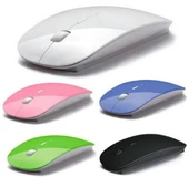 İnce Usb Bilgisayar Pc Dizüstü Masaüstü Mouse (Beyaz) thumbnail 2
