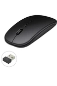 Kablosuz Mouse Şarjlı Bluetooth Wireless Çift Modlu Sessiz thumbnail 1