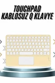 Android İos Uyumlu Bluetooth Klavye Touchpad Slim Kablosuz Wifi Q Klavye thumbnail 1