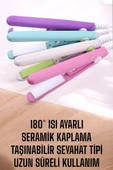180°C Isı Uzun Süre Kalıcı Düzlük Sağlayan Mini Saç Düzleştirici thumbnail 4