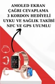 Şarjlı Pembe Akıllı Saat Dokunmatik thumbnail 3