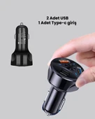 55W Pd Quick Charge 3.0 Destekli Polygold Araç Adaptörü thumbnail 4