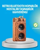 Bluetooth Hoparlör Ahşap Görünümlü 5W Çift Stereo Ses thumbnail 1