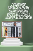 7 Kordonlu Akıllı Saat Plastik Kordon Hasır Kordon Çelik Kordon thumbnail 2