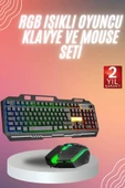 Rgb Işıklı Klavye Q Klavye Mouse Hediyeli thumbnail 1