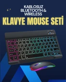 Şık Sessiz Tasarımlı Işıklı Klavye Mouse Seti – Şarjlı, thumbnail 1