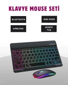 Türkçe Q Klavye Düzenli Rgb Klavye Mouse Set thumbnail 1