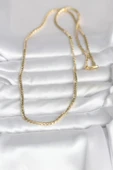 Cm 14K Gold Renk Yassı Model 60 Cm Kadın Kolye thumbnail 2