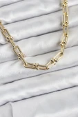 Pirinç Gold Renk Tifani Model Kadın Kolye thumbnail 1
