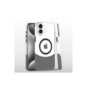 İphone 16 Carbon Puzzle Magsafe Kapak - Beyaz thumbnail 1