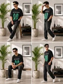 Erkek Siyah Oversize T-Shirt thumbnail 4