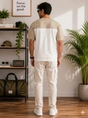 Erkek Beyaz O Yaka Basic T-Shirt thumbnail 3