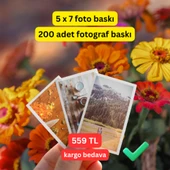 200 Adet Mini Fotoğraf Baskı Seti 5x7 cm thumbnail 1