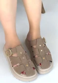 Ellia Bej Süet Tokalı Terlik thumbnail 2