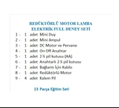 REDÜKTÖRLÜ MOTOR LAMBA ELEKTRİK FULL DENEY SETİ thumbnail 2