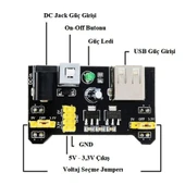 Breadboard Güç Kaynağı Modülü thumbnail 3