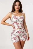 Nevamel® Hello Kitty Baskılı Askılı Şortlu Pijama Takımı thumbnail 1