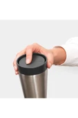 Brabantia MAKE & TAKE DARK GREY PASLANMAZ ÇELİK TERMOS BARDAK 200ML thumbnail 4