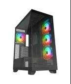 Rampage Hydra V1 Black Type-C Argb Fan + Hub E-ATX Exclusive Gaming Kasa thumbnail 2