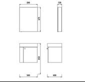 CREAVİT Font 50 cm Banyo Dolabı Takımı thumbnail 2