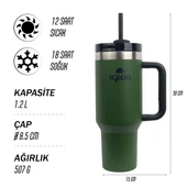 Igloo Stadler Thermo-Mug 1.2 Litre-HAKİ-SİYAH thumbnail 4
