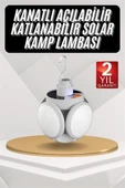 Kamp Lambası Güneş Enerjili Solar 5 Kanatlı Katlanır Lamba Karavan thumbnail 2