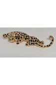 Durush Collection ALTIN RENGİ LEOPAR BROŞ thumbnail 3