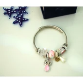 Biem Pandora Model Çelik Bileklik Pembe2 thumbnail 3
