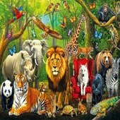 31504 FOREST ANIMALS 100 PARÇA PUZZLE thumbnail 1