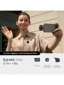 DJI Mic Mini Kablosuz Tek Kişilik Mikrofon Seti thumbnail 5