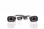 Vcom CU824 USB RJ45 Extender Plastik 45m Uzatıcı thumbnail 1