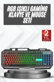 Işıklı Q Klavye Mouse Seti Siyah Klavye thumbnail 1