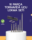 16 Parça Bits Ve Adaptör Seti Vidalama Tamir Bakım Seti thumbnail 1
