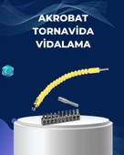 12’li Akrobat Bits Vidalama Seti Esnek Uç Çok Yönlü Kullanım thumbnail 1
