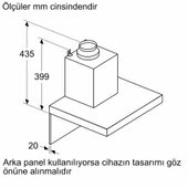 Profilo DVB6K770 Dark Silver Cam Dekor Duvar Tipi Davlumbaz thumbnail 9