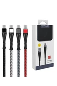 Konfulon S61 Micro USB Kablo 1.2M 2.1A - Siyah thumbnail 2