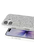 Onegif Apple iPhone 17 Bright Simli Kapak - Beyaz thumbnail 2