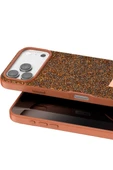 Onegif Apple iPhone 17 Pro Max Bright Simli Kapak - Turuncu thumbnail 2