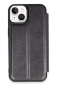 Newface Apple iPhone 14 Kılıf Flip Cover - Siyah thumbnail 1