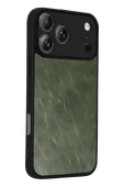 Newface Apple iPhone 17 Pro Max Aras Deri Kapak - Yeşil thumbnail 3