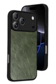 Newface Apple iPhone 17 Pro Max Aras Deri Kapak - Yeşil thumbnail 1