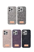 Onegif Apple iPhone 15 Pro Max Bright Simli Kapak - Pembe thumbnail 2