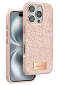 Onegif Apple iPhone 16 Pro Bright Simli Kapak - Pembe thumbnail 1