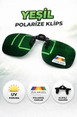 Optic Master Gözlük Klipsi Polarize Yeşil Orta Boy 45x60 MM thumbnail 1